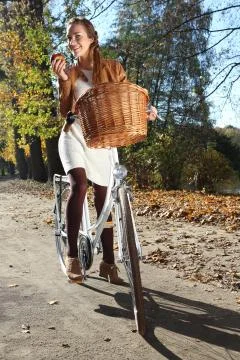 Fall bike trip Stock Photos
