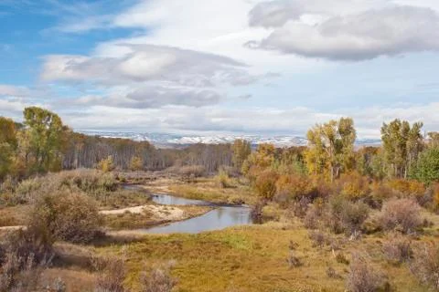 Fall on boulde creek Stock Photos