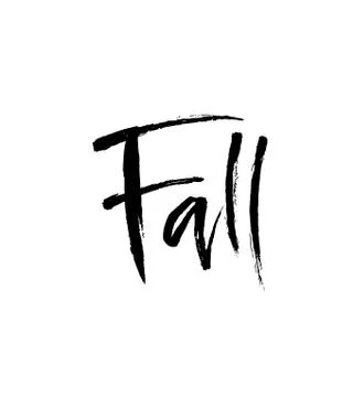 Fall brush lettering. Stockillustratie