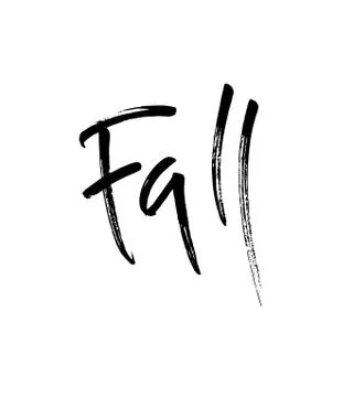 Fall brush lettering. Stock Illustration