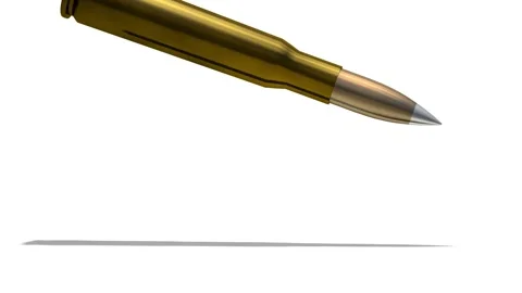 Fall Bullet On White Background Stock Footage 132069927