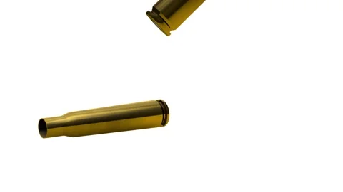 Fall Bullets Shell On White Background Stock Footage 132069928