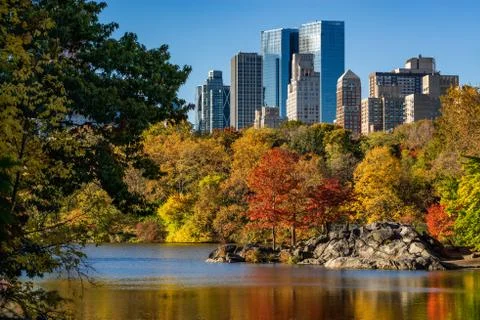 Fall in Central Park and Upper West Side, New York Foto stock