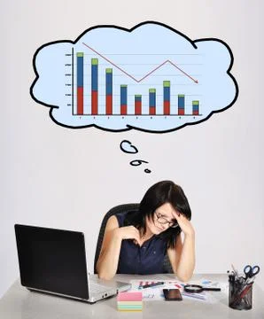 Fall chart Stock Illustration