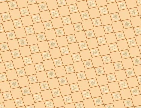 Fall clay pot contour tile using clean contour motif and snow, pale gold, brass, Stock Illustration