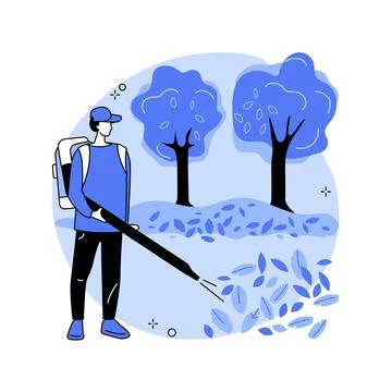 Fall clean-up abstract concept vector illustration. Stock Illustration