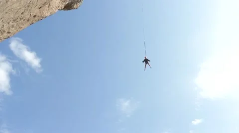 Fall off a cliff Stock Footage 53779969