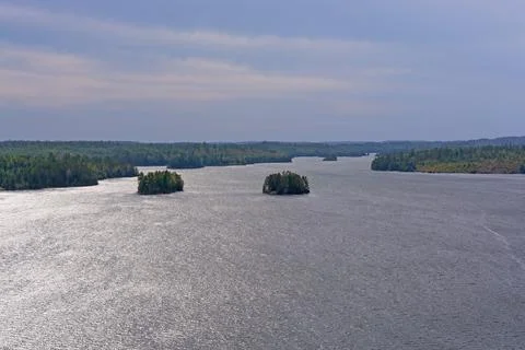 Fall Clouds Over the Great North Woods Fotos Stock