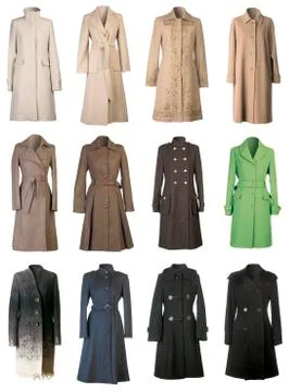 Fall Coats Cutout Stock Photos