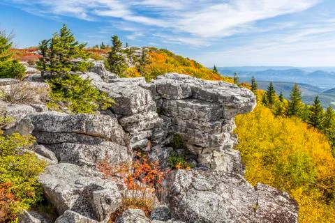 Fall Color at Bear Rocks Stock Photos