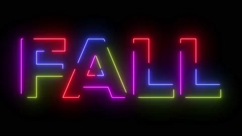 Fall colored text. Laser vintage effect. Infinite loopable Stock Footage 239468703
