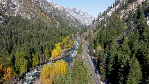 Fall Colors in Leavenworth Stock Footage 142113207