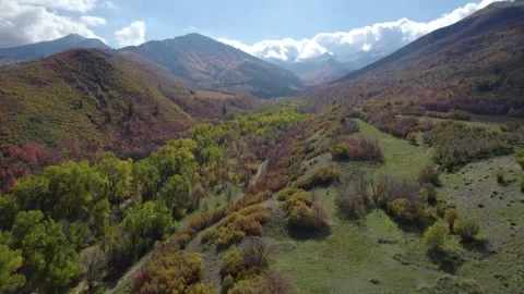 Fall Colors in the Mountains Stock Footage 163191162