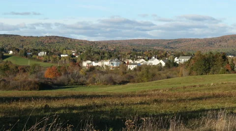 Fall colors small town North America timelapse- Antigonish, Nova Scotia. Stock Footage 63810245