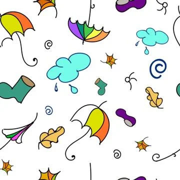 Fall colourful pattern. イラスト素材