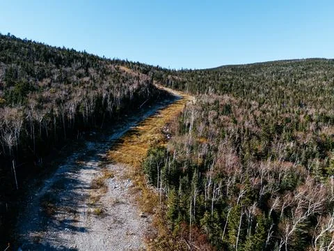 Fall Colours in the White Face Mountain ski resort. Color Change, Vermont, USA Stock Photos