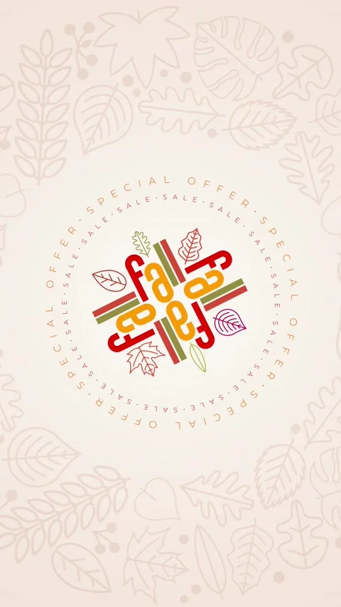 Fall concept typographic animation Stock Footage 203807331