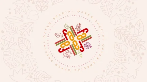 Fall concept typographic design. Stock Footage 203807337