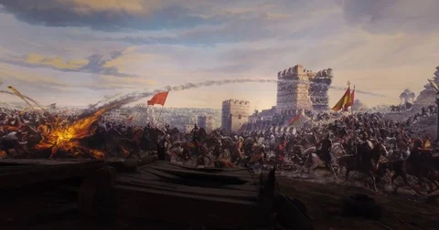 Fall of Constantinople Stock Footage 71503016