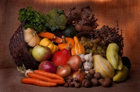 Fall cornucopia Stock-Fotos