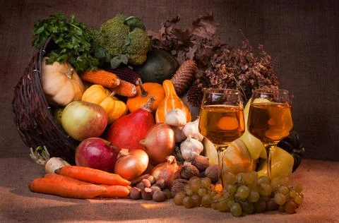 Fall cornucopia Stock Photos