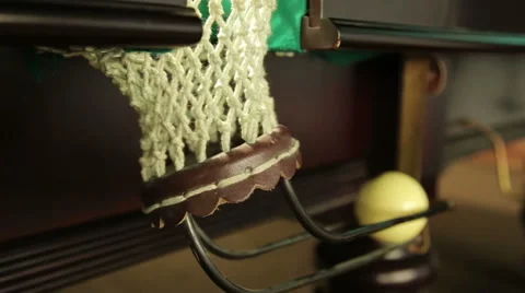 The fall of the cue ball is pocketed Stock Footage 44754796