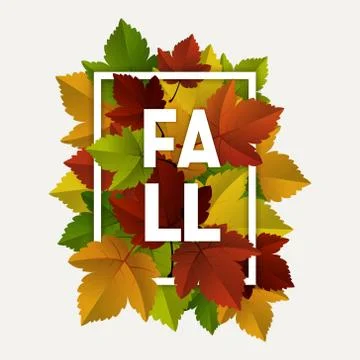 Fall decoration frame Illustrazione stock