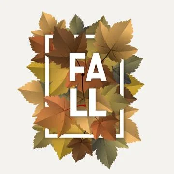 Fall decoration frame Illustrazione stock