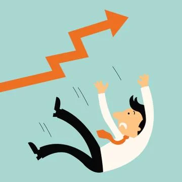Fall down businessman Stock Illustration