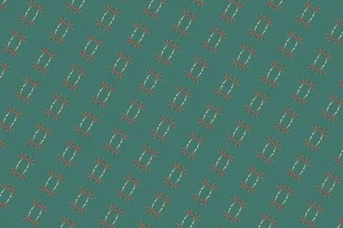 Fall earthy conifer stroke-based surface pattern with linear shore-tree til.. Stock Illustration