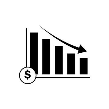 Fall economic symbol. Design vector Stock-Illustration