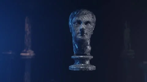 Fall of Empire. King's head scatters on the floor. Video stock 282257805