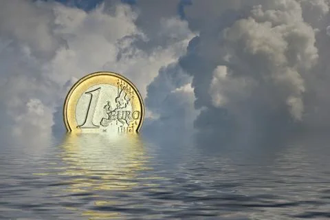 Fall of the Euro 스톡 사진