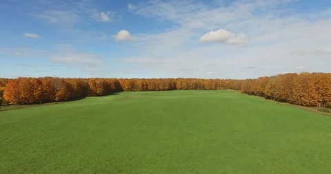 Fall Farm Crane Up Stock Footage 96439953