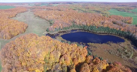 Fall Farm Water Stock Footage 96440260