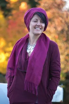 Fall fashion model posing Stock Photos