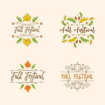 Fall Festival element Vector design illustration Stock Illustration