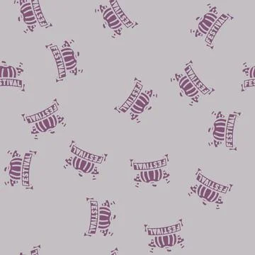 Fall festivals autumn glyph vector seamless pattern Illustrazione stock