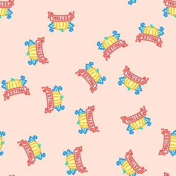 Fall festivals autumn vector seamless pattern Stock Illustration