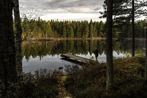 Fall fishing Stock Photos