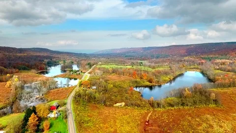 Fall Foliage Aerial Stock-Footage 118866215