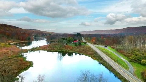 Fall Foliage Aerial Stock-Footage 118924914