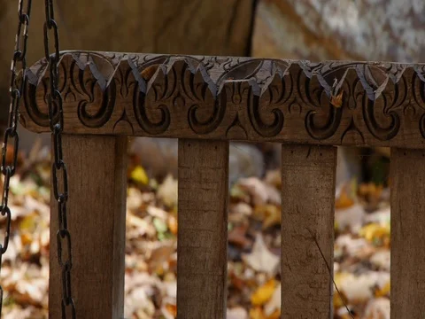 FALL FOOTAGE OF BENCH SWING Stock Footage 76161435