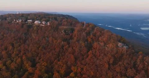 Fall Forest in Full Color from Above Stock Photos