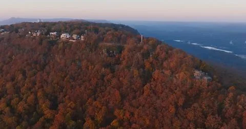 Fall Forest in Full Color from Above Stock Photos