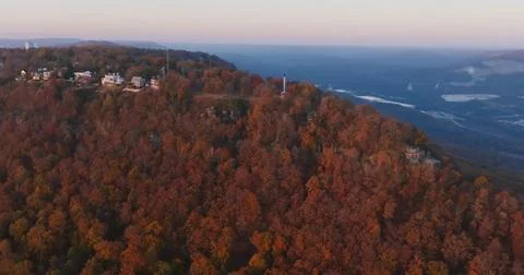 Fall Forest in Full Color from Above Stock Photos