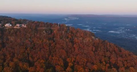 Fall Forest in Full Color from Above Stock Photos