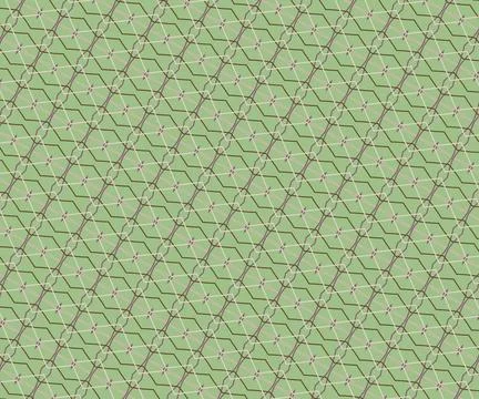 Fall forest harvest clean crossing-line motif tile pattern with espresso, burnt Stock Illustration