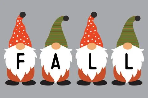 Fall Gnomes Vector, Autumn Gnomes Vector File Stock-Illustration