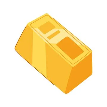 Fall gold bar cartoon vector illustration Stock Illustration